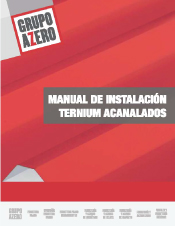 Portada del Manual de instalación Ternium Acanalados
